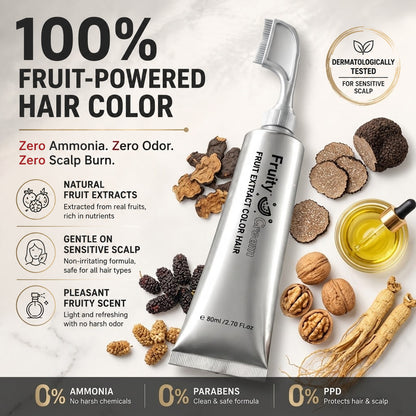 Fruit Hair Dye Cream, Covers Gray & Nourishes (With ZERO Damage!) ✨