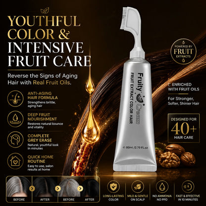 Fruit Hair Dye Cream, Covers Gray & Nourishes (With ZERO Damage!) ✨