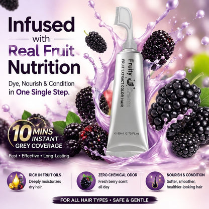 Fruit Hair Dye Cream, Covers Gray & Nourishes (With ZERO Damage!) ✨